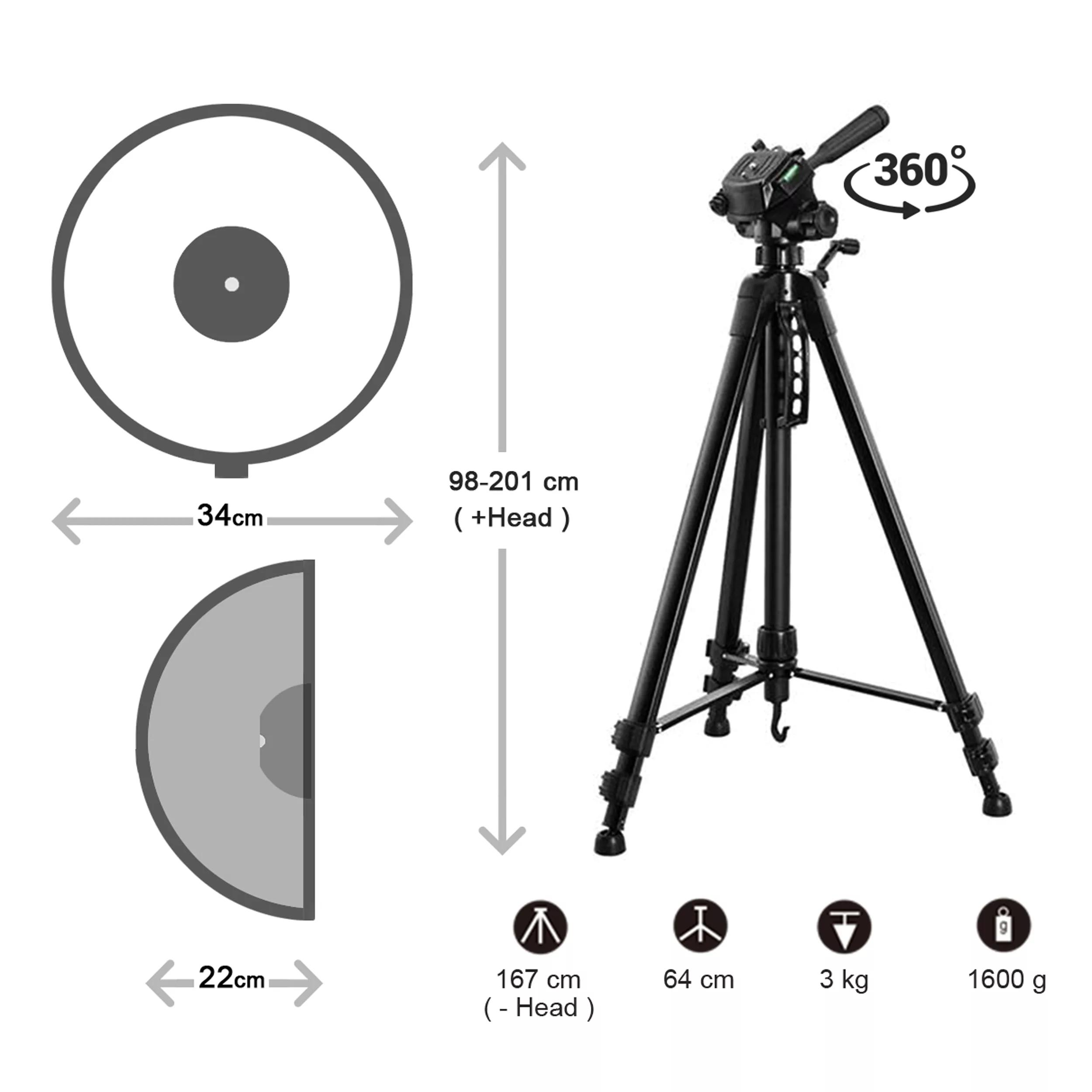 رینگ لایت نکسوس مدل HS200WH-G