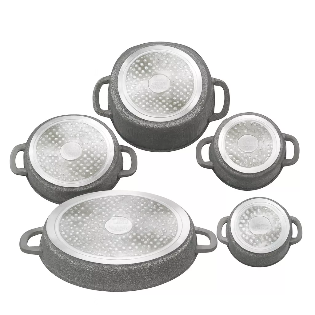 سرویس قابلمه و تابه گرانیت  10 پارچه بازرگانی زیو مدل 8690