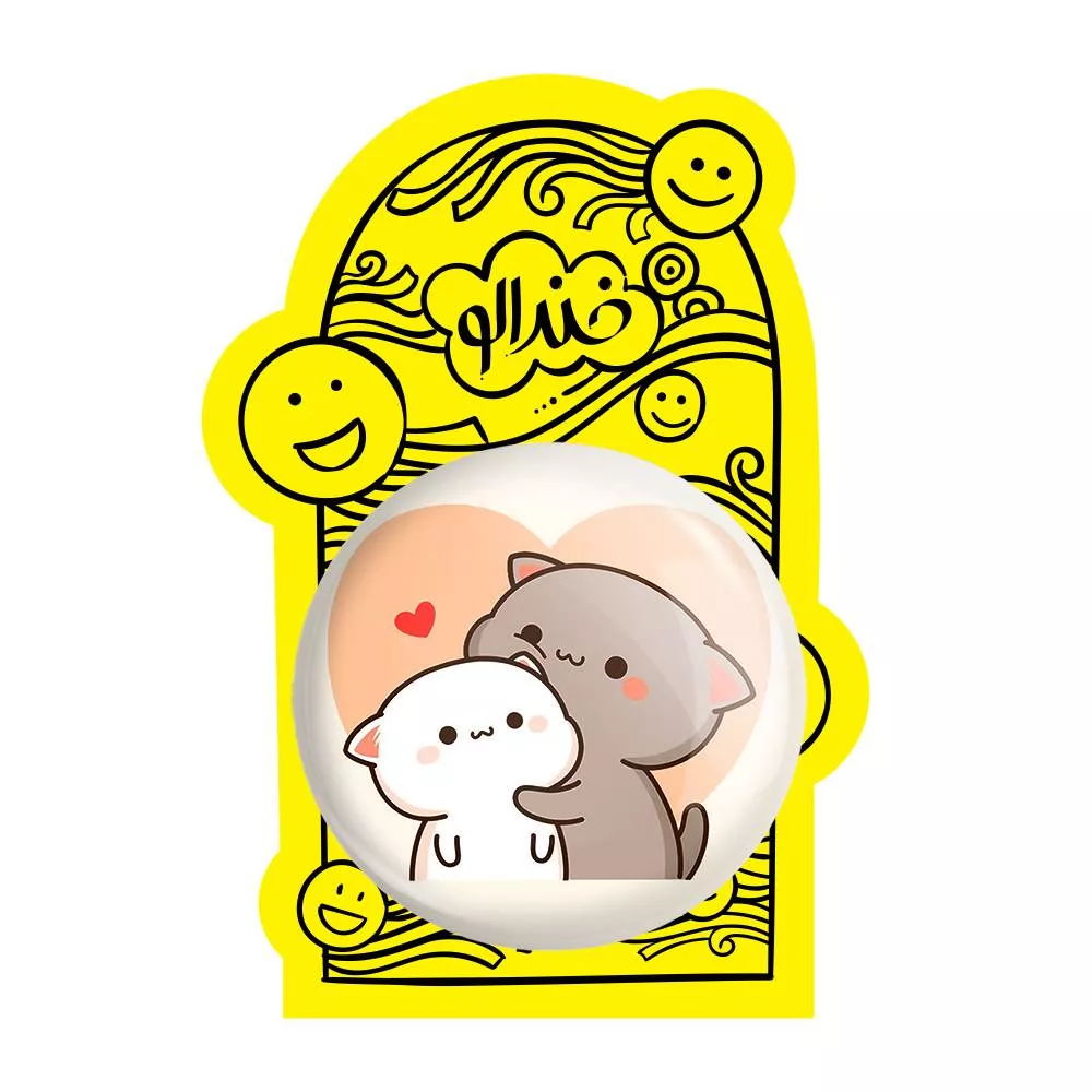 آینه جیبی خندالو مدل گربه های بامزه  کد 22032