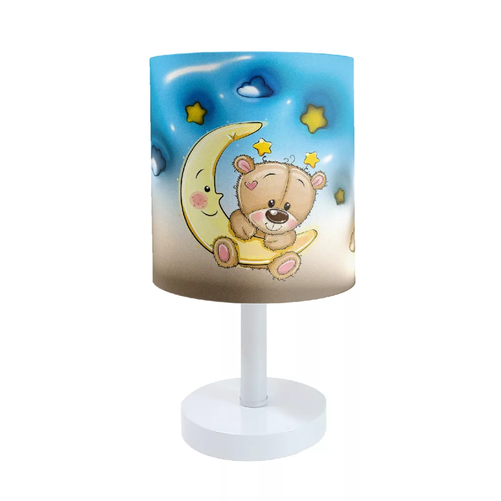 آباژور رومیزی کودک طرح خرس و ماه مدل LBR-BS-005