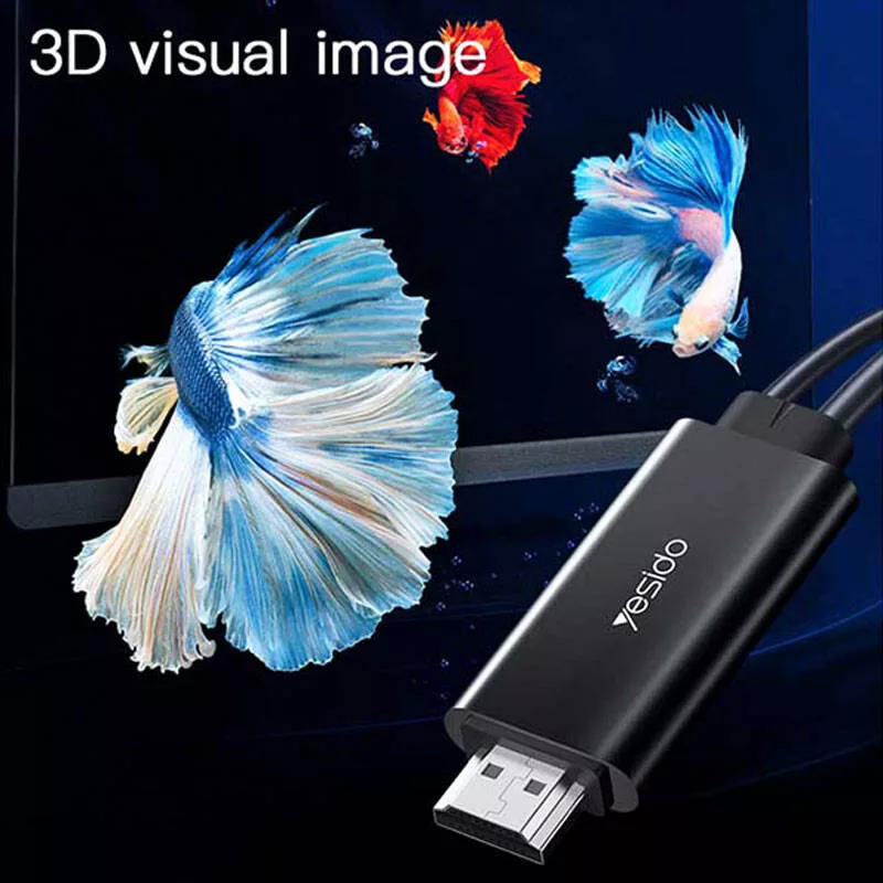 کابل تبدیل USB-C به HDMI / USB یسیدو مدل HM03 طول 1.8 متر