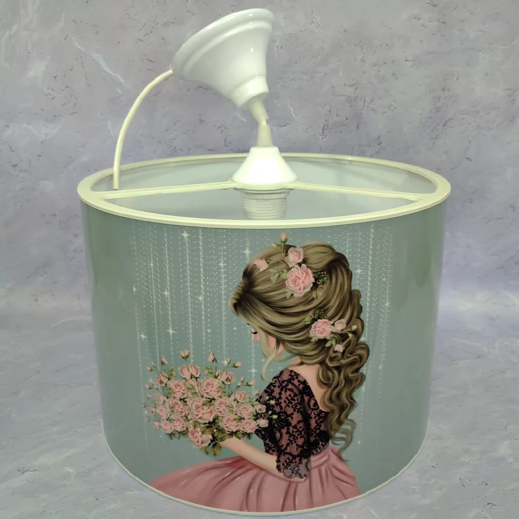 لوستر اتاق کودک مدل دختر و دسته گل