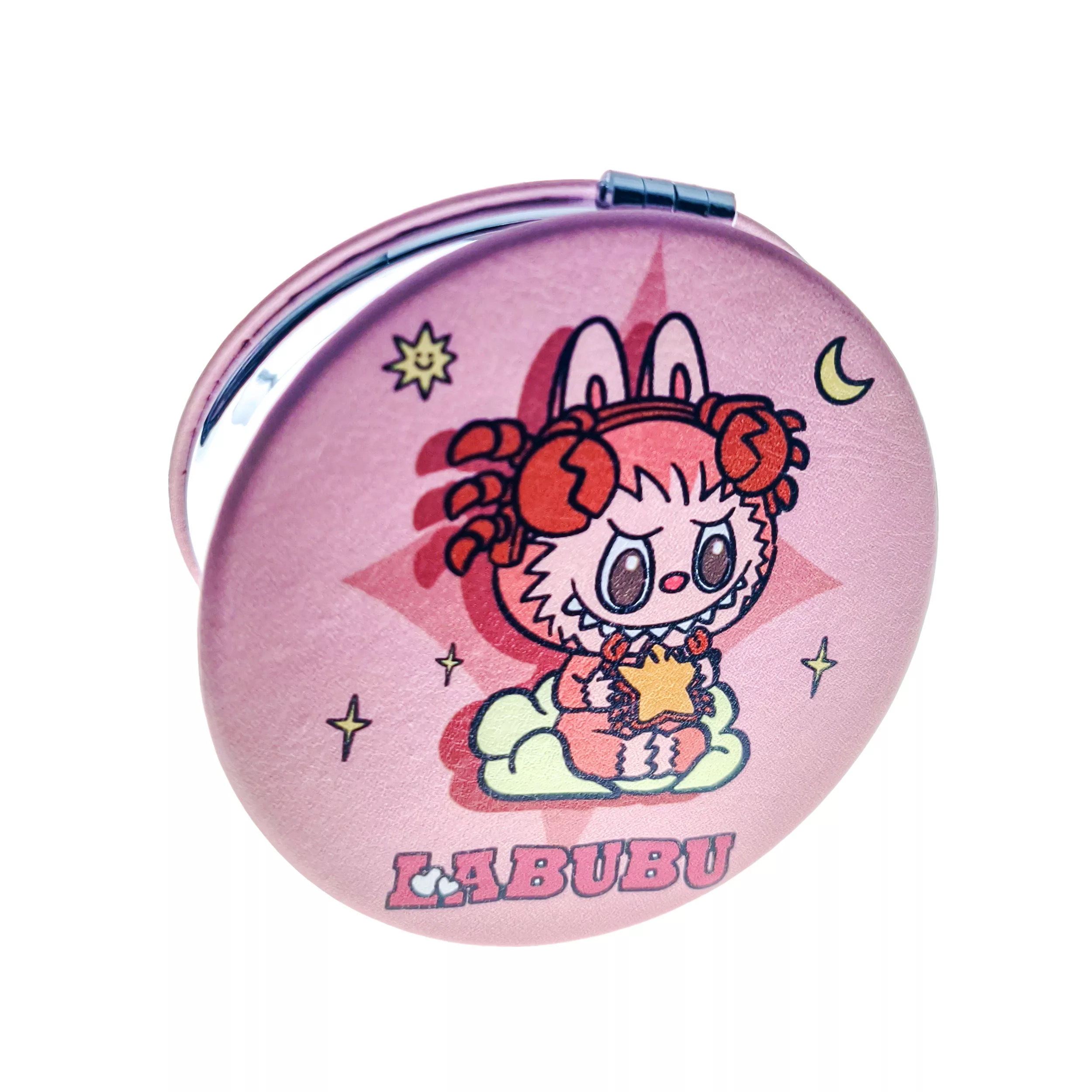 آینه آرایشی جیبی مدل تاشو طرح لبوبو