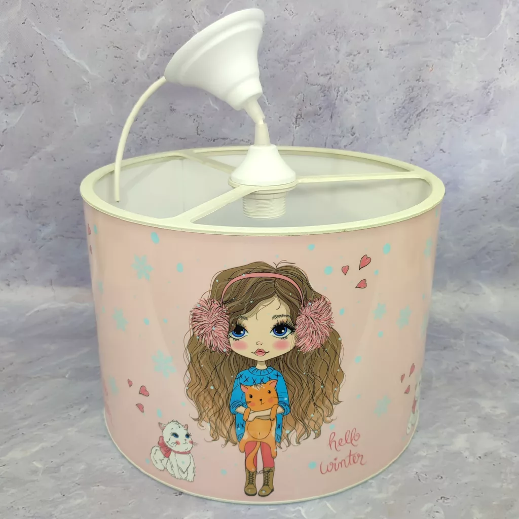 لوستر کودک مدل دختر و گربه