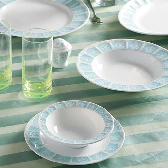 سرویس غذاخوری 29 پارچه چینی زرین ایران سری نئوکلاسیک مدل آرتمیس درجه عالی