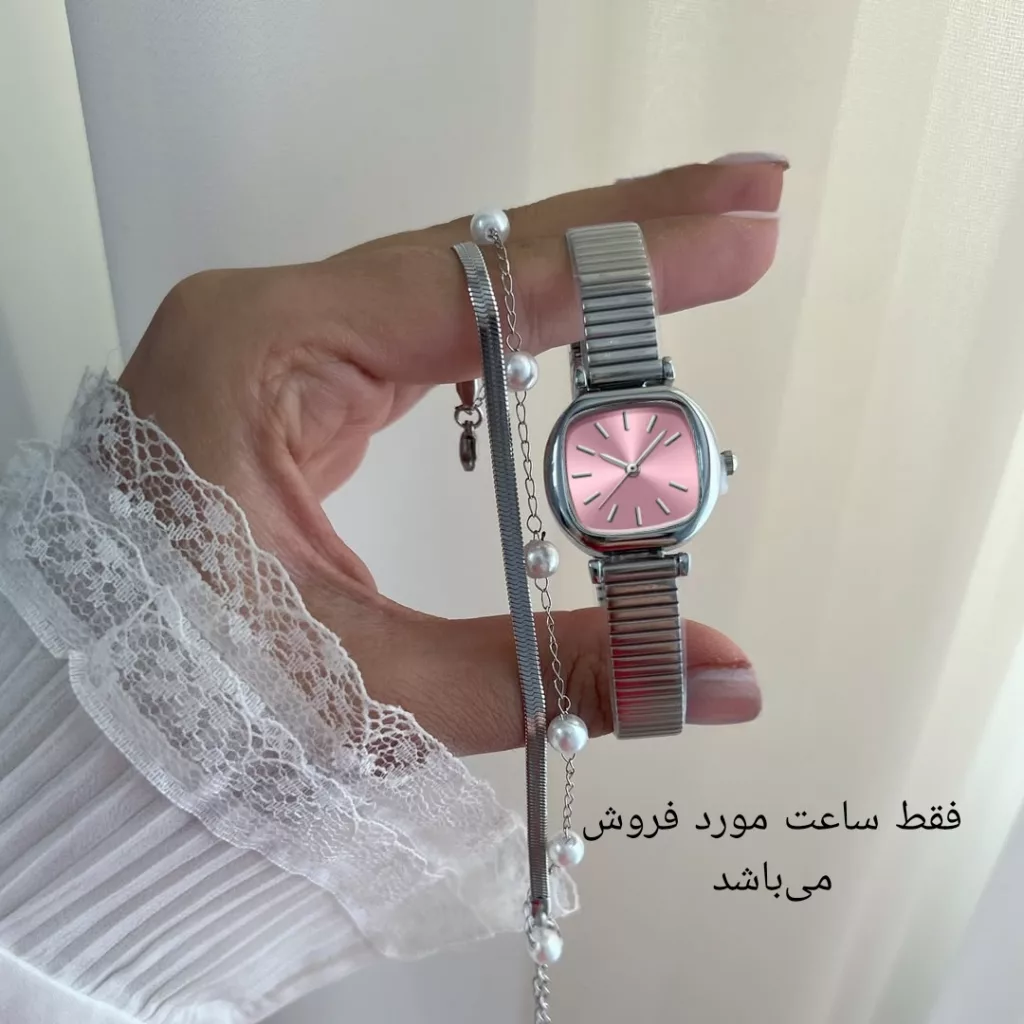 ساعت مچی عقربه‌ای کوارتز زنانه مدل مینیمال لوکس بند کرکره ای کد ۱