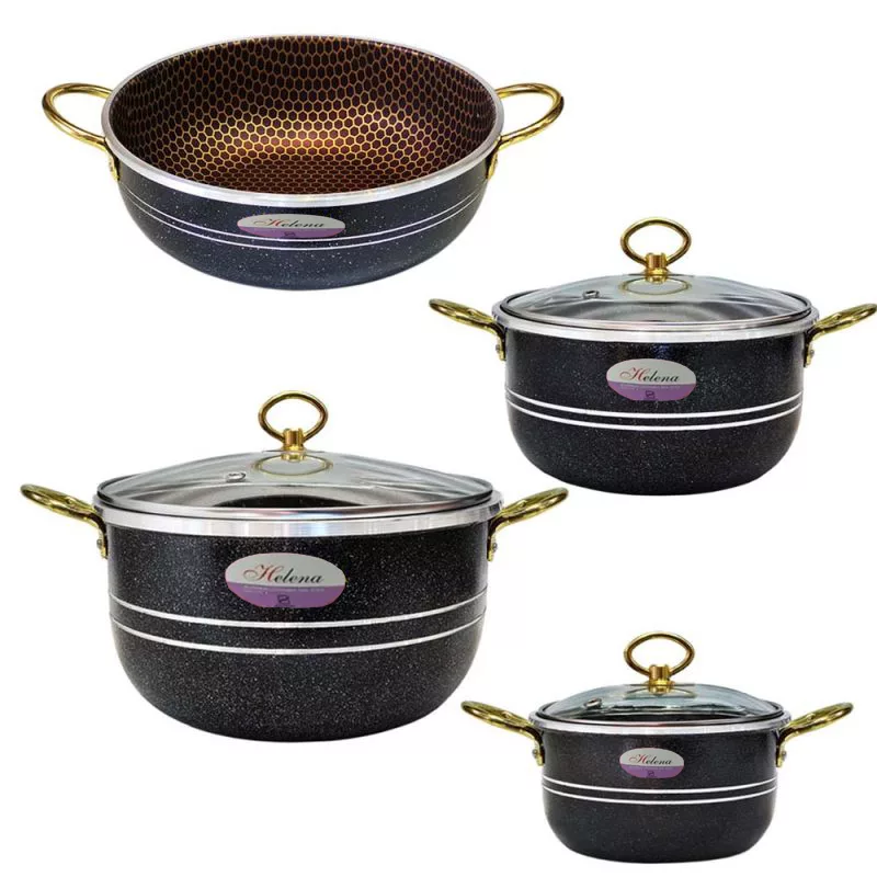 سرویس پخت و پز 7 پارچه هلنا مدل زنبوری