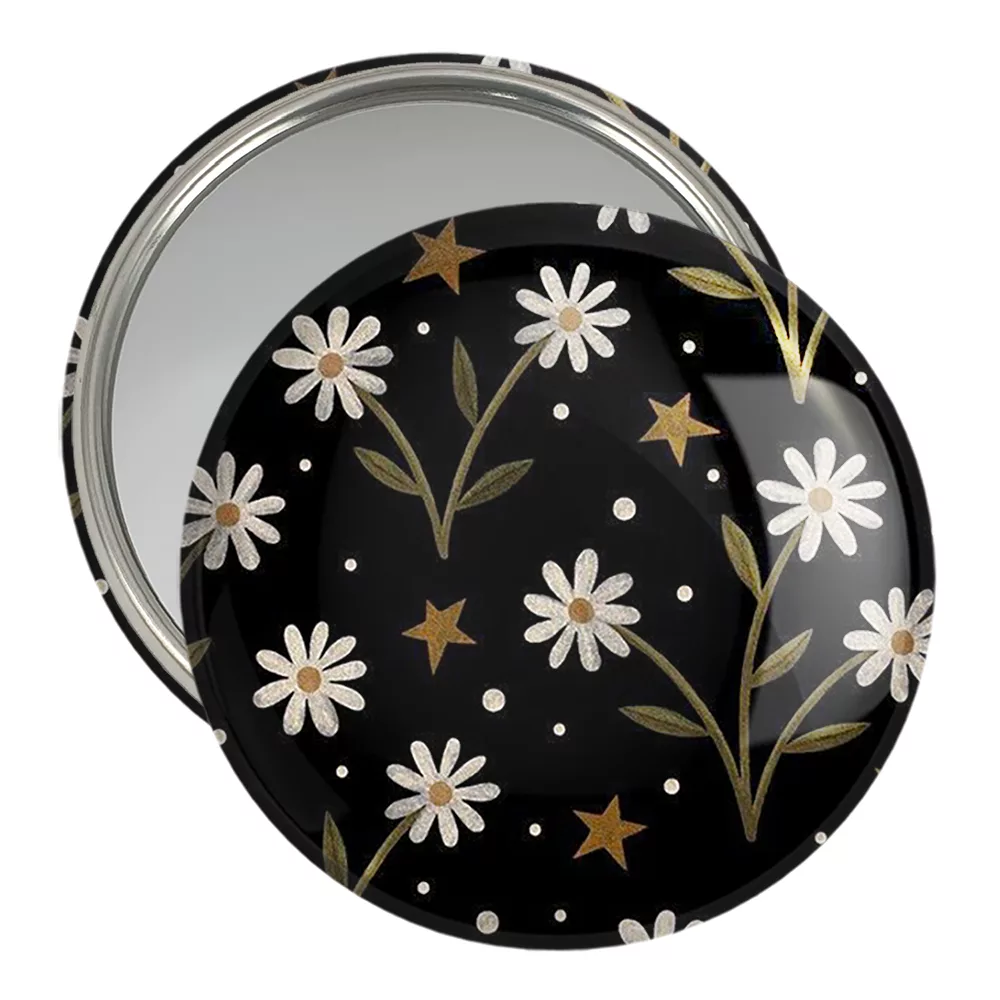 آینه جیبی خندالو مدل گل گلی کد 29025