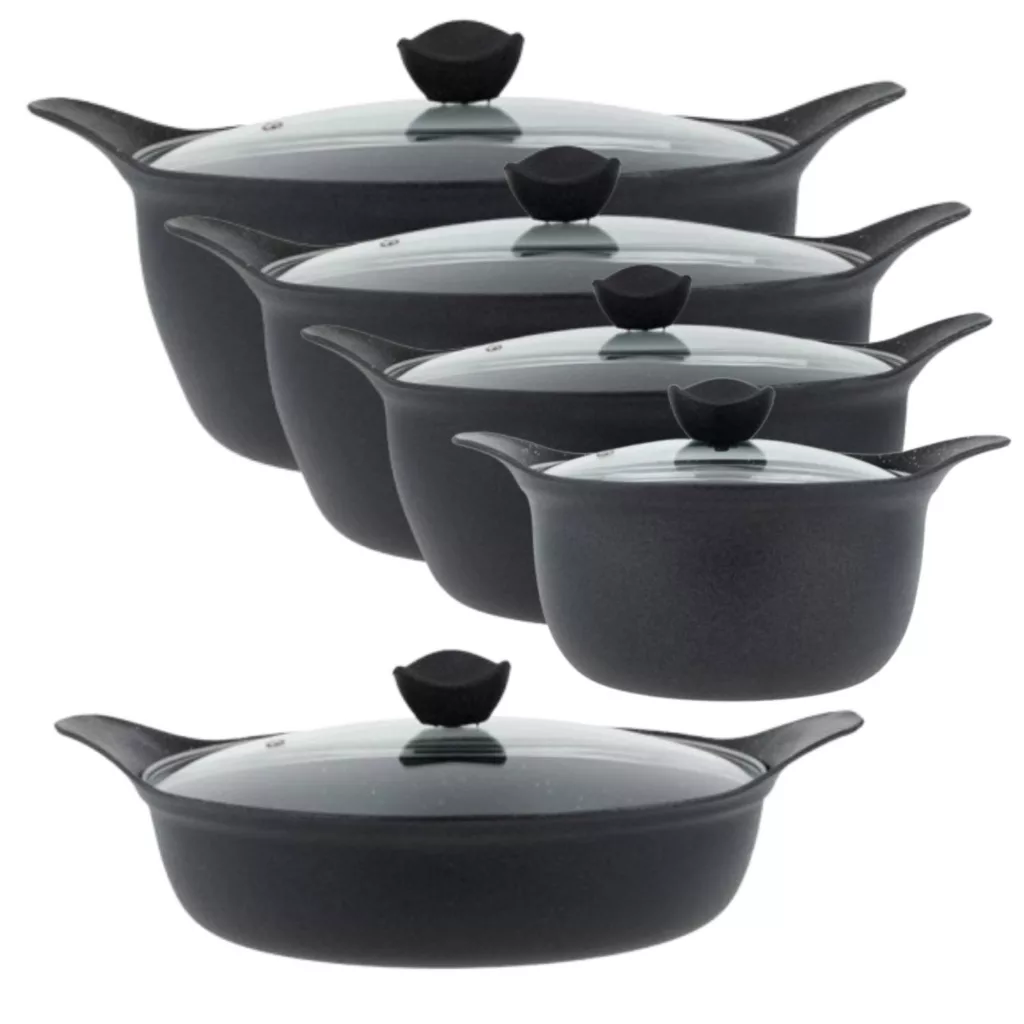 سرویس قابلمه و تابه چدنی 10 پارچه پارتینگ مدل NANO