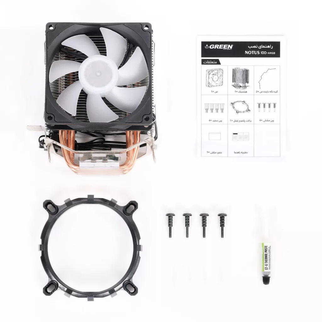 سیستم خنک کننده بادی گرین مدل NOTUS 100-ARGB