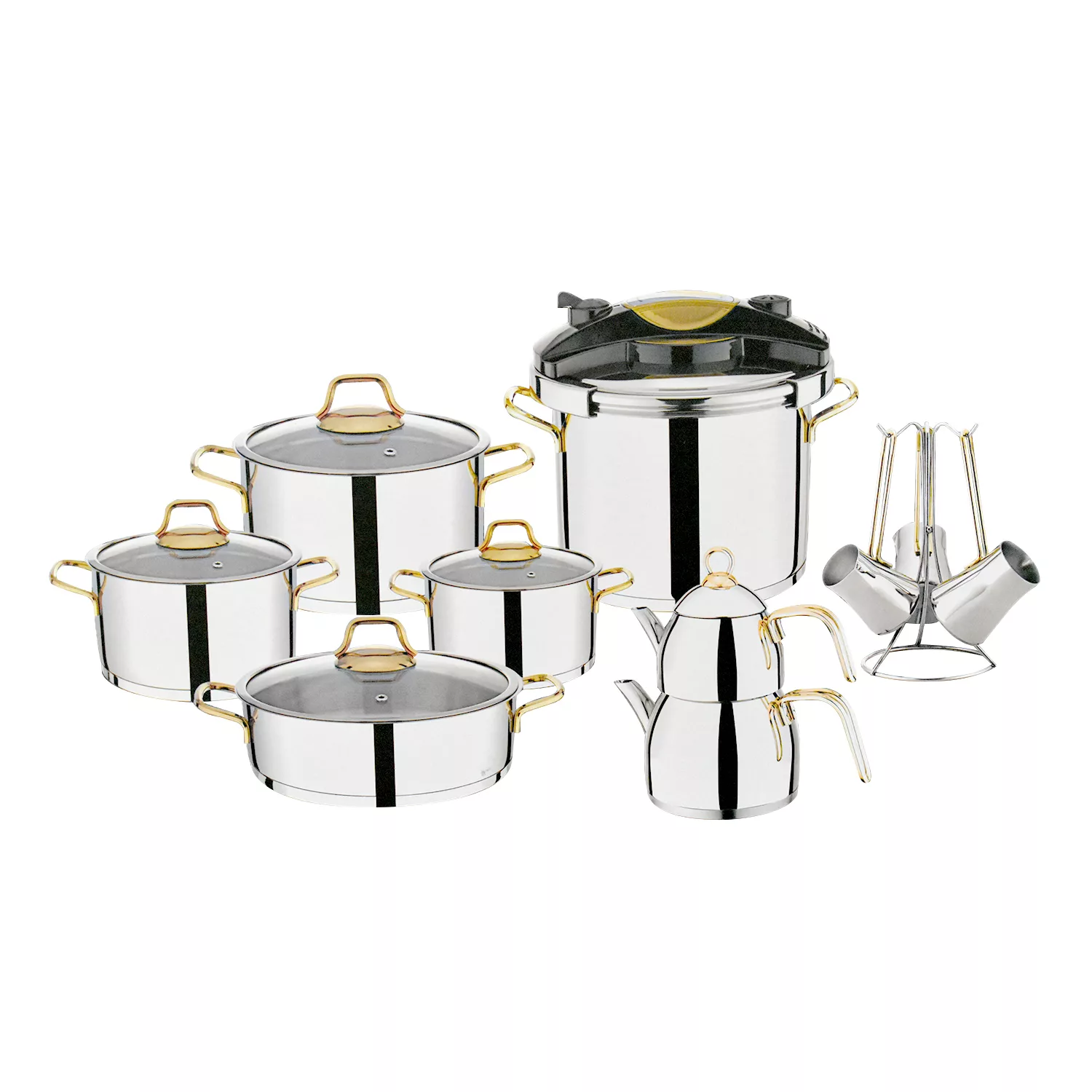 سرویس پخت و پز 18 پارچه ویوالدی مدل Rosso سرویس پخت و پز 18 پارچه ویوالدی مدل Rosso