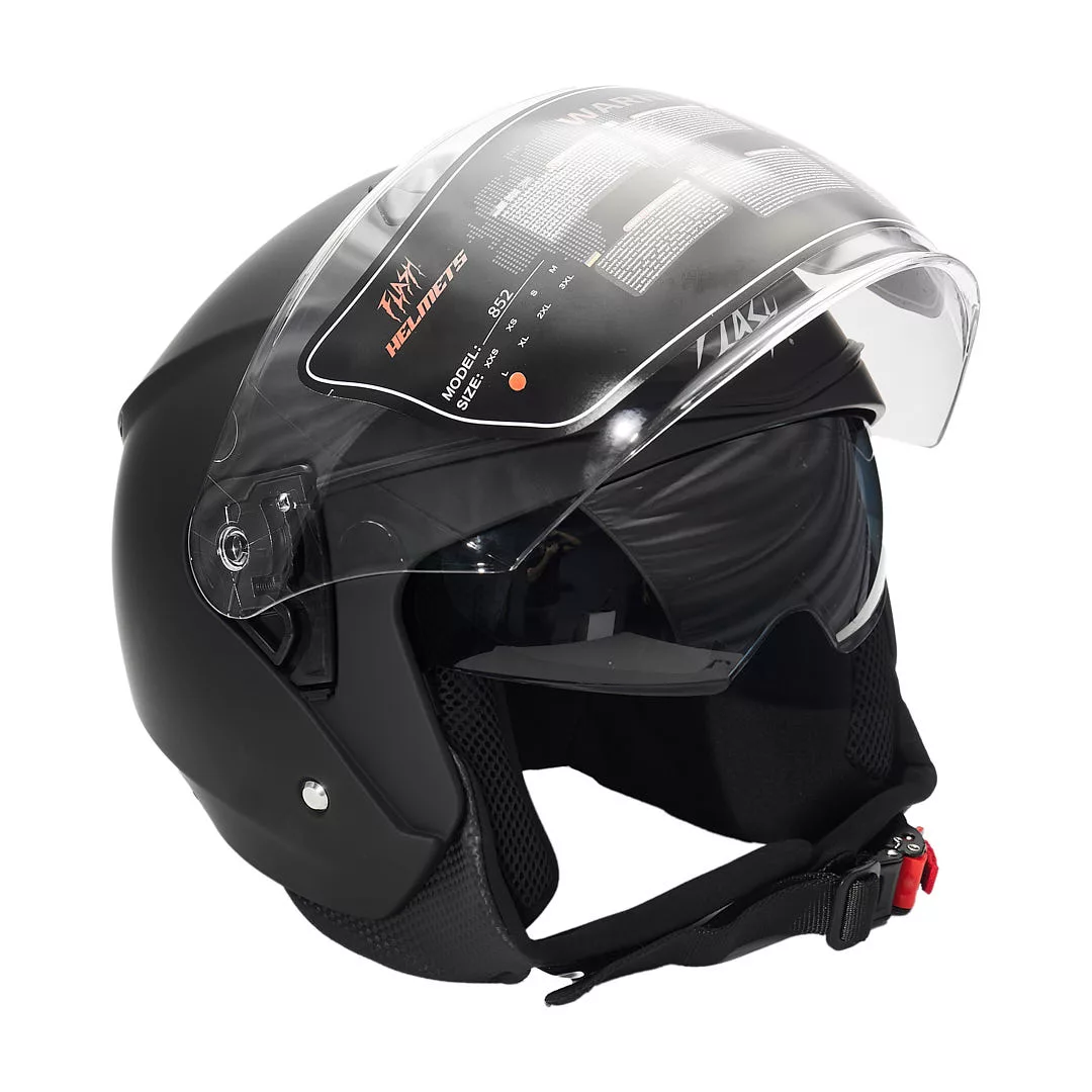 کلاه کاسکت بدون فک فلش مدل 852 matt black