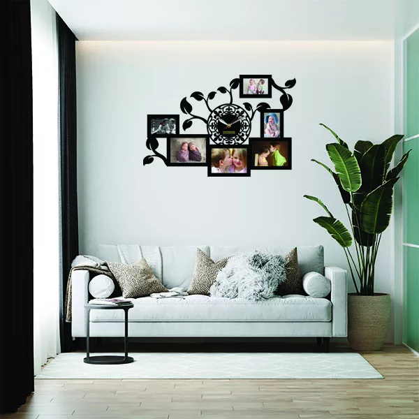 ساعت دیواری آذرلاکچری طرح قاب عکس کد pic00