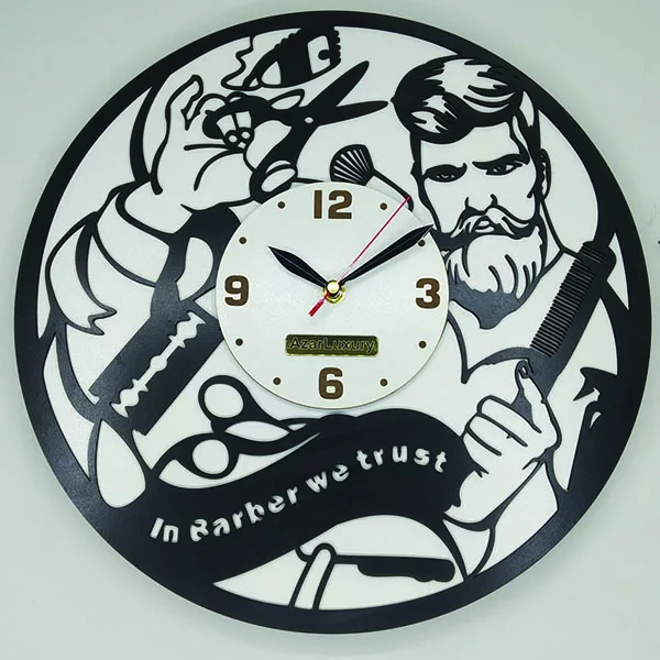 ساعت دیواری آذرلاکچری طرح آرایشگاه کد011