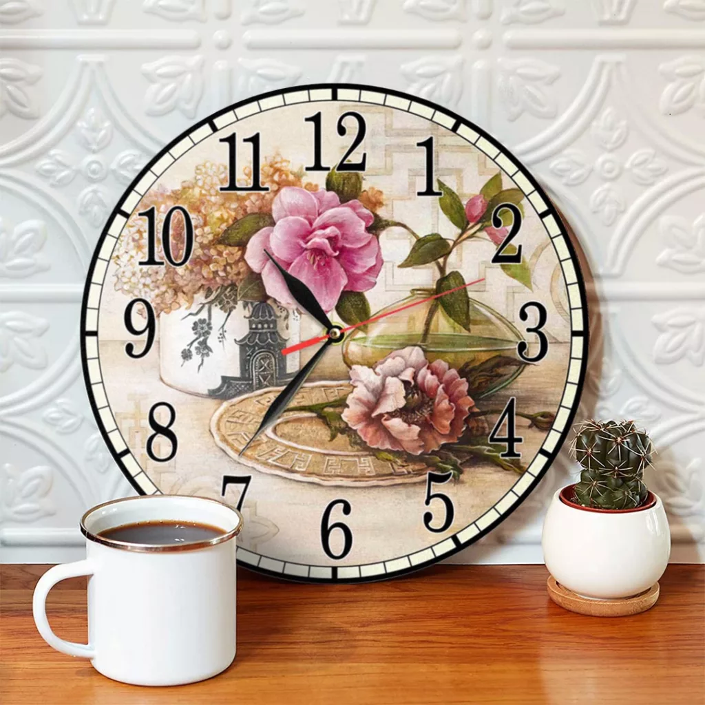 ساعت دیواری طرح گل کد 1344