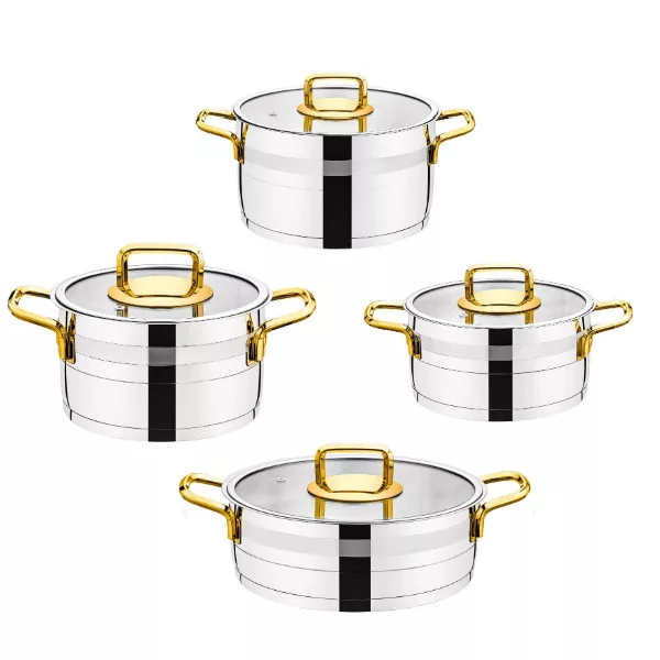 سرویس قابلمه 8 پارچه لینس مدل سیلور