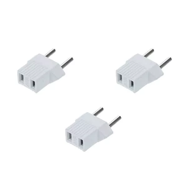 تبدیل دوشاخه برق 2 به 2 مدل 2TO2 بسته 3 عددی