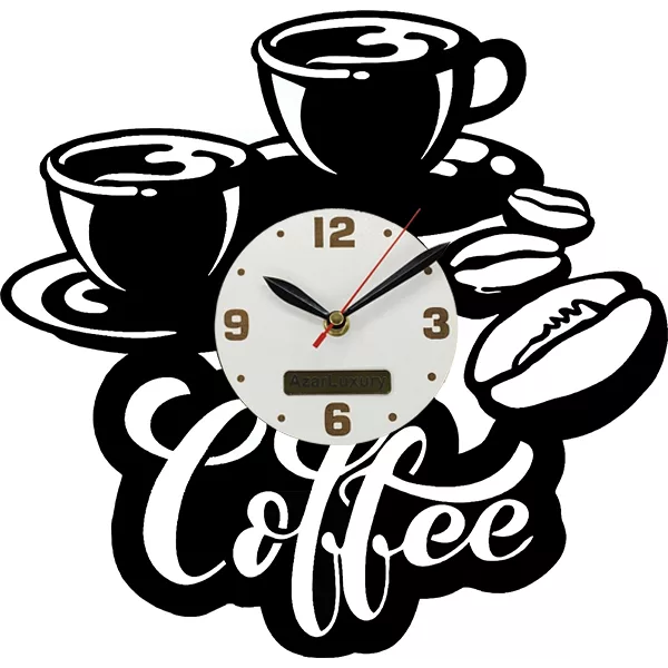 ساعت دیواری آذرلاکچری طرح کافی شاپ کد 001