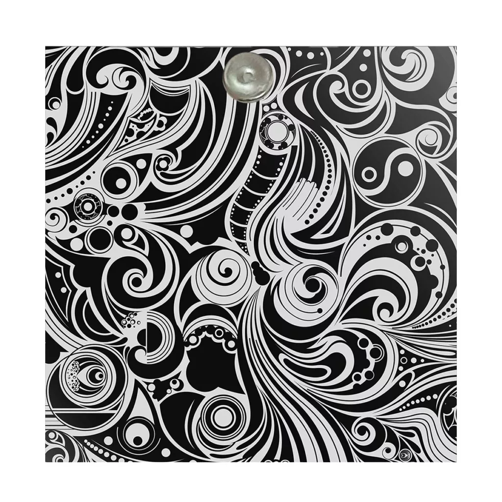 آینه جیبی طرح فانتزی رنگ ها مدل A087