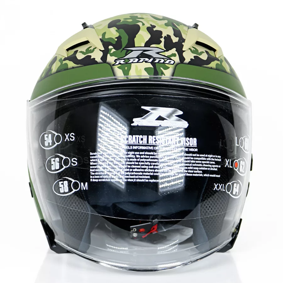 کلاه کاسکت بدون فک راپیدو مدل 878+ chiriki nf