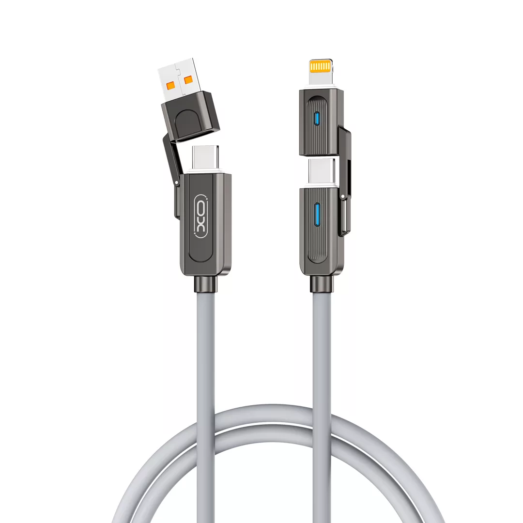 کابل تبدیل USB به USB-C / لایتنینگ به USB-C ایکس او مدل NB275 طول 1 متر