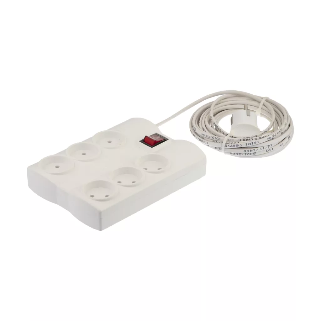 شش راهی برق کاوه مدل KV.6.TM.5M طول 5 متر