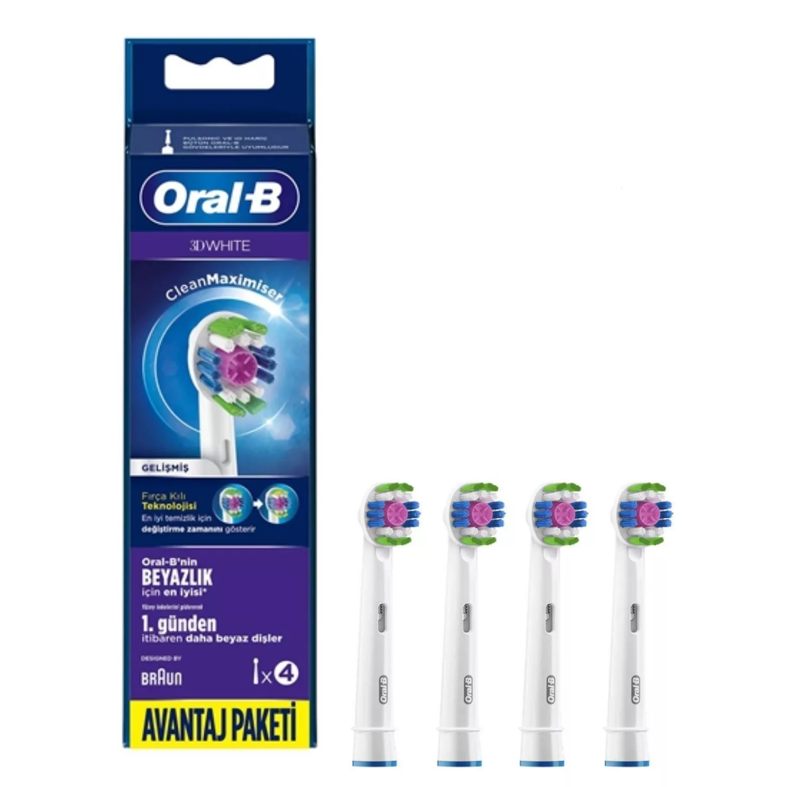 سری یدک مسواک برقی اورال-بی مدل 3D white کد clean maximiser بسته 4 عددی سری یدک مسواک برقی اورال-بی مدل 3D white کد clean maximiser بسته 4 عددی