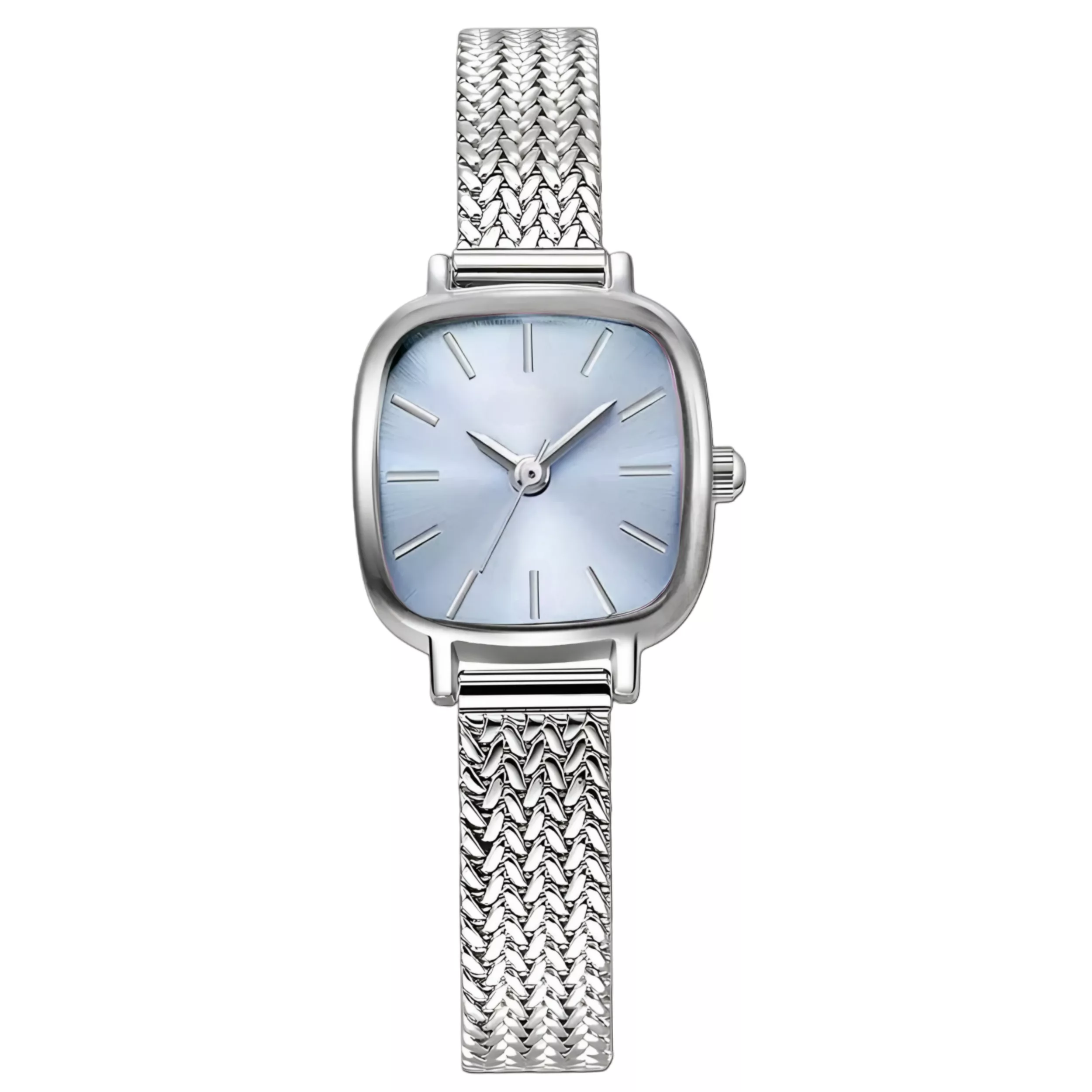 ساعت مچی عقربه‌ای کوارتز زنانه مدل مینیمال کلاسیک بند حصیری کد ۳