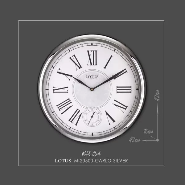 ساعت دیواری لوتوس مدل M-20500-CARLO-SL