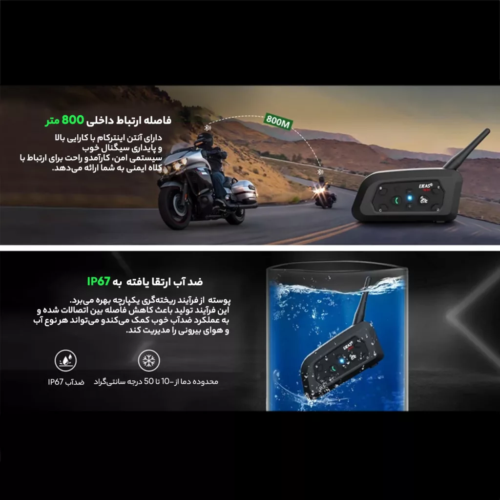 هدست کلاه کاسکت ایجاس مدل V6PRO