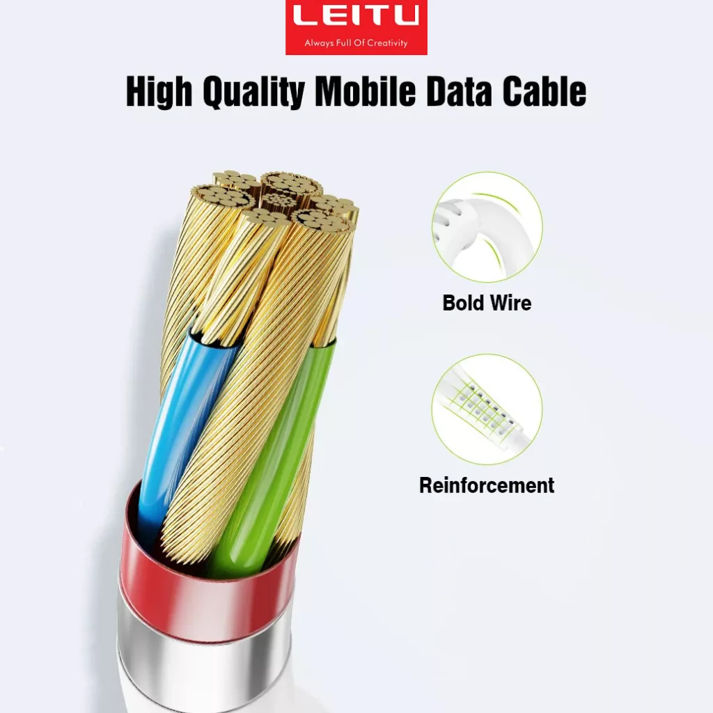 کابل تبدیل USB به لایتنینگ لیتو مدل LD-2 طول 1 متر