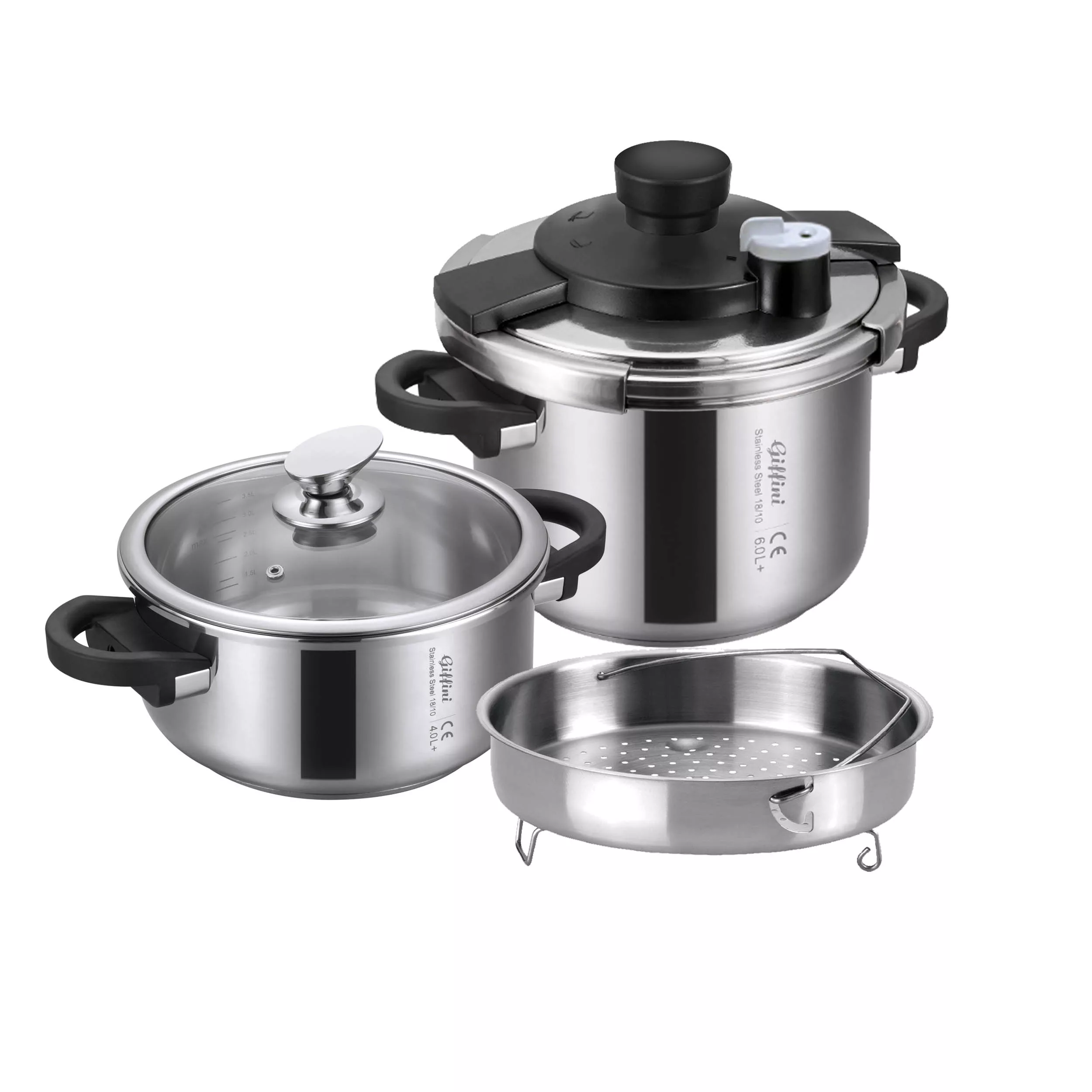 زودپز دوقلو جی فی نی مدل G-02 گنجایش 4 و 6 لیتری زودپز دوقلو جی فی نی مدل G-02 گنجایش 4 و 6 لیتری