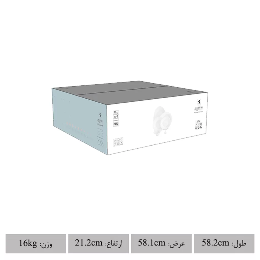 سرویس غذاخوری 35 پارچه 6 نفره چینی زرین ایران مدل شهرزاد  سافایر درجه عالی