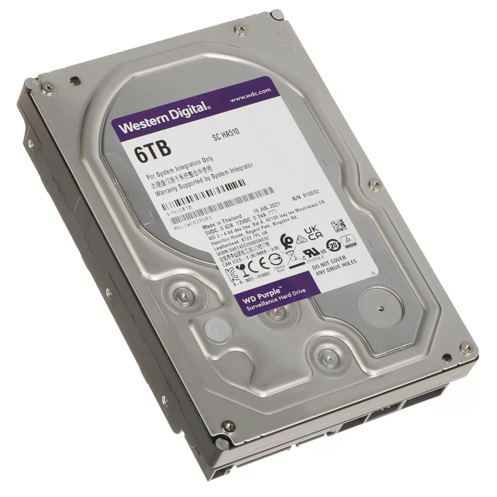 هارددیسک اینترنال وسترن دیجیتال مدل Purple WD62PURX ظرفیت 6 ترابایت