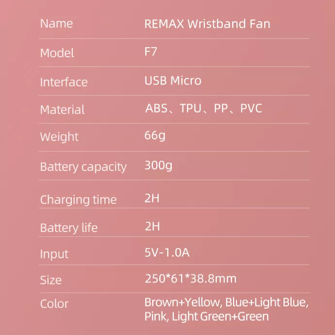 پنکه شارژی ریمکس مدل Silent Cooling Fan F7