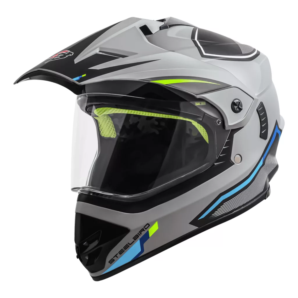 کلاه کاسکت چانه‌دار استیل برد مدل RACER TGreen