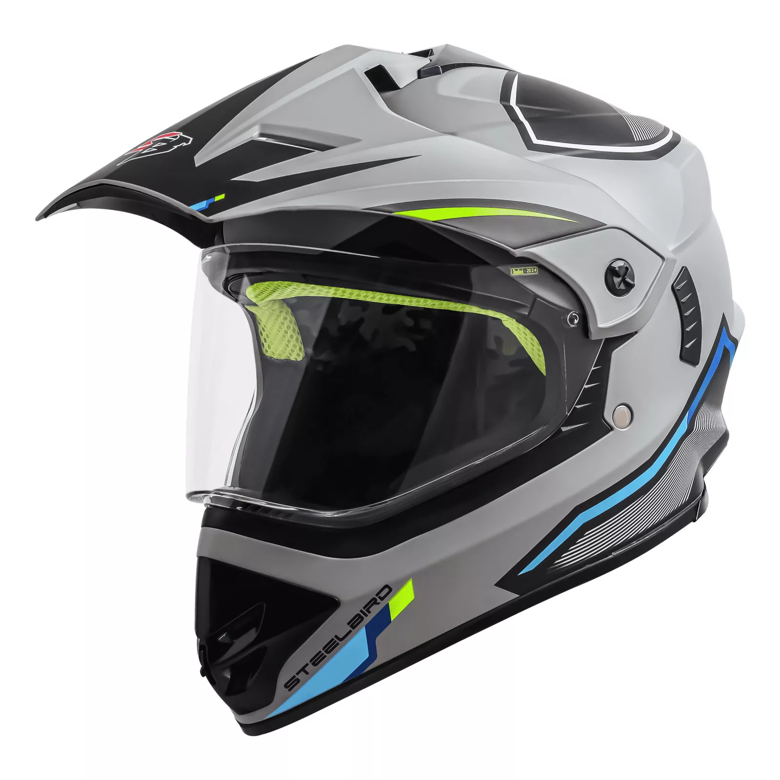 کلاه کاسکت چانه‌دار استیل برد مدل RACER TGreen