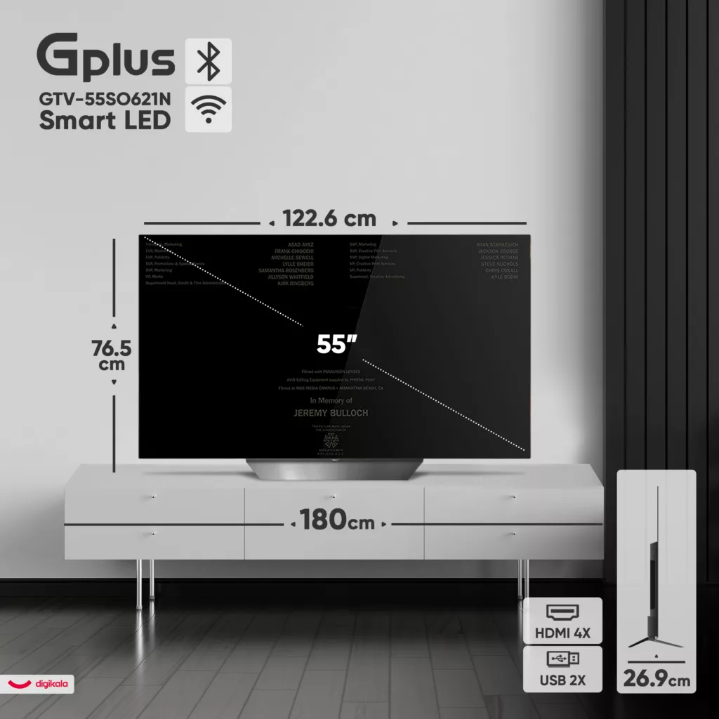 تلویزیون 55 اینچ اولد هوشمند جی پلاس مدل GTV-55SO631NO
