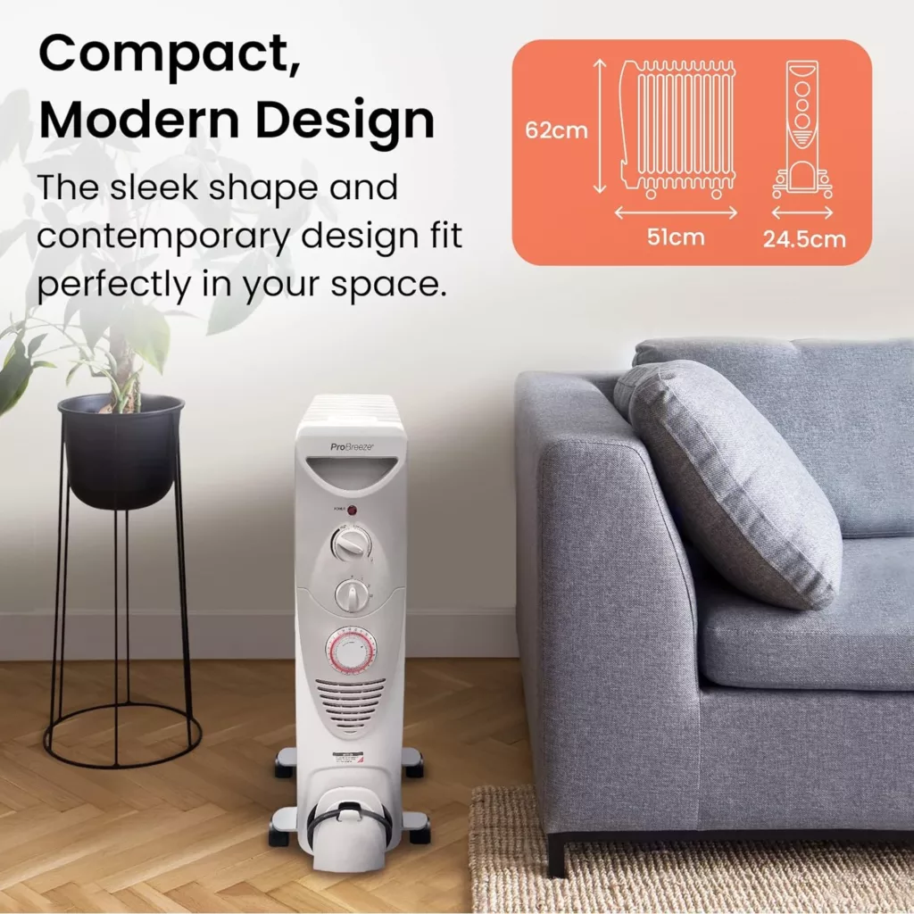 شوفاژ برقی ۱۱ پره پرو بریز مدل PB-H02