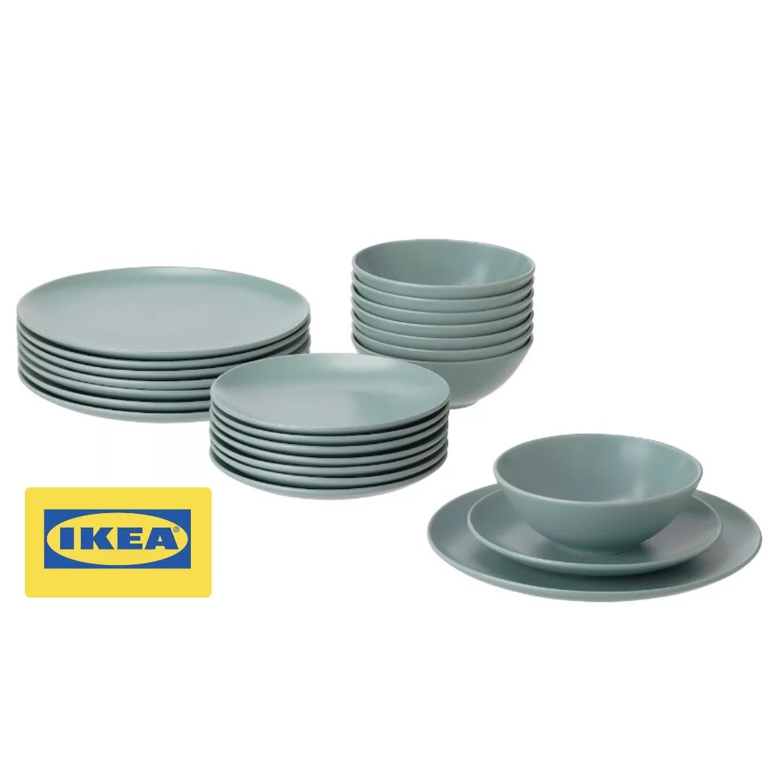 سرویس غداخوری 24 پارچه ایکیا مدل FARGKLAR