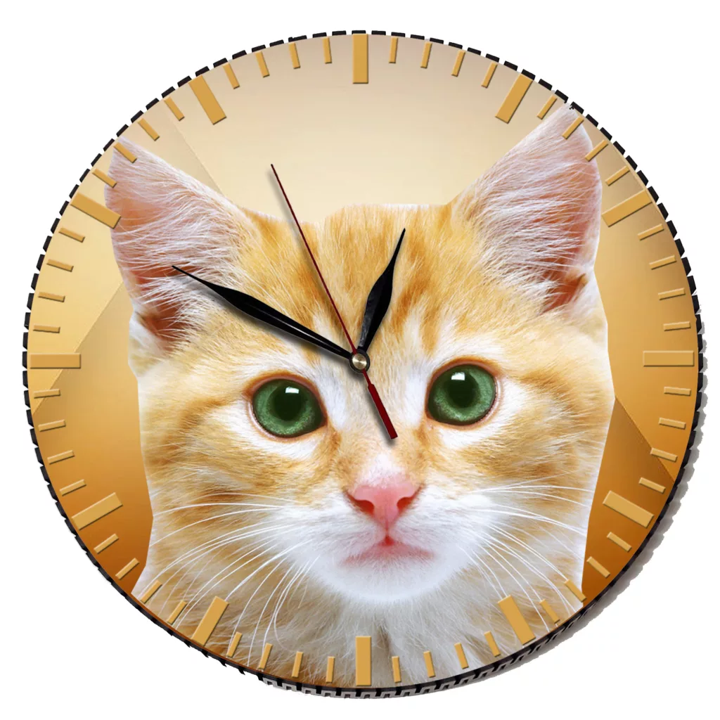 ساعت دیواری مدل گربه