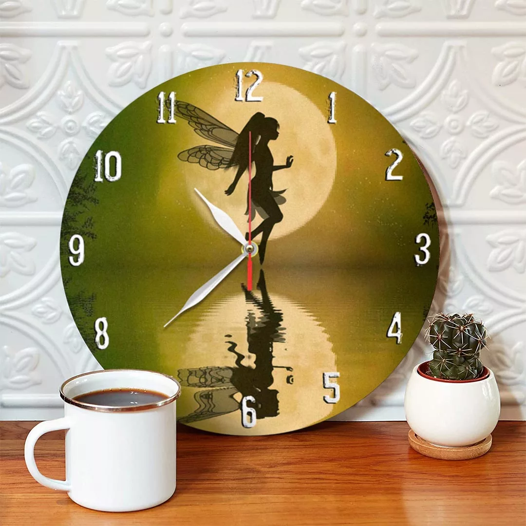 ساعت دیواری طرح پری و ماه و برکه کد 1286