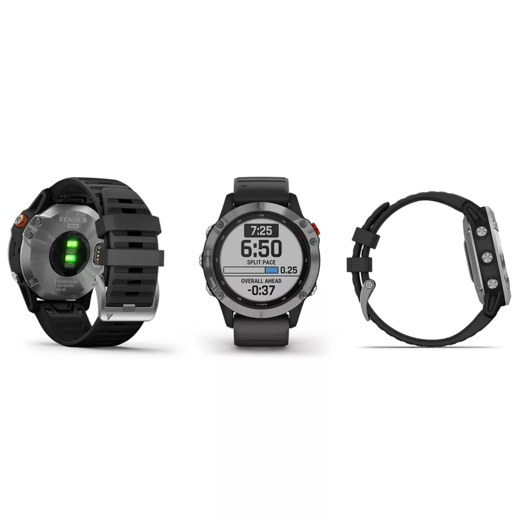 ساعت هوشمند 42 میلی متری گارمین مدل FENIX 6S Solar با بند سیلیکونی