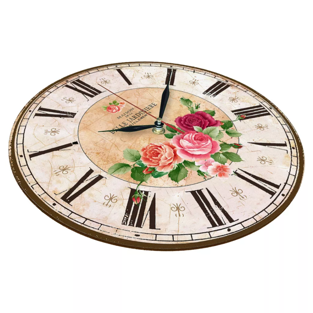 ساعت دیواری طرح گل رز کد 1266