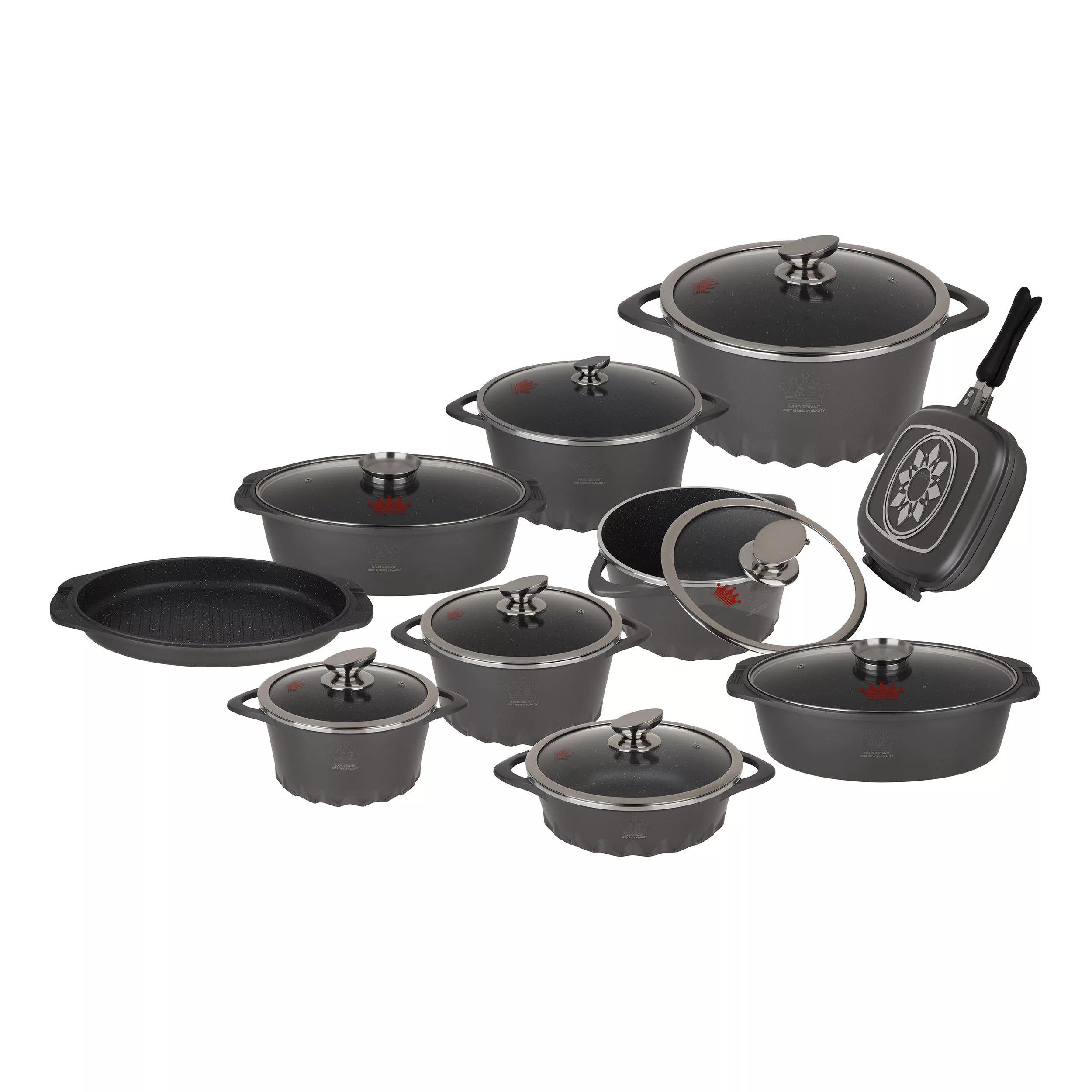 سرویس پخت و پز 19 پارچه اس جی مدل NANO GRANIT سرویس پخت و پز 19 پارچه اس جی مدل NANO GRANIT