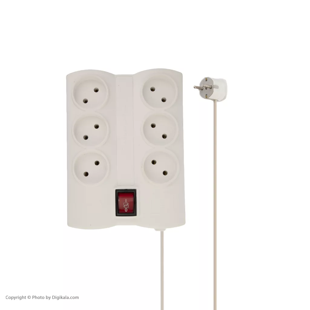 شش راهی برق کاوه مدل KV.6.TM.5M طول 5 متر