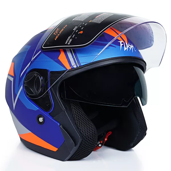 کلاه کاسکت فلش مدل فک متحرک عینکدار کد K_868