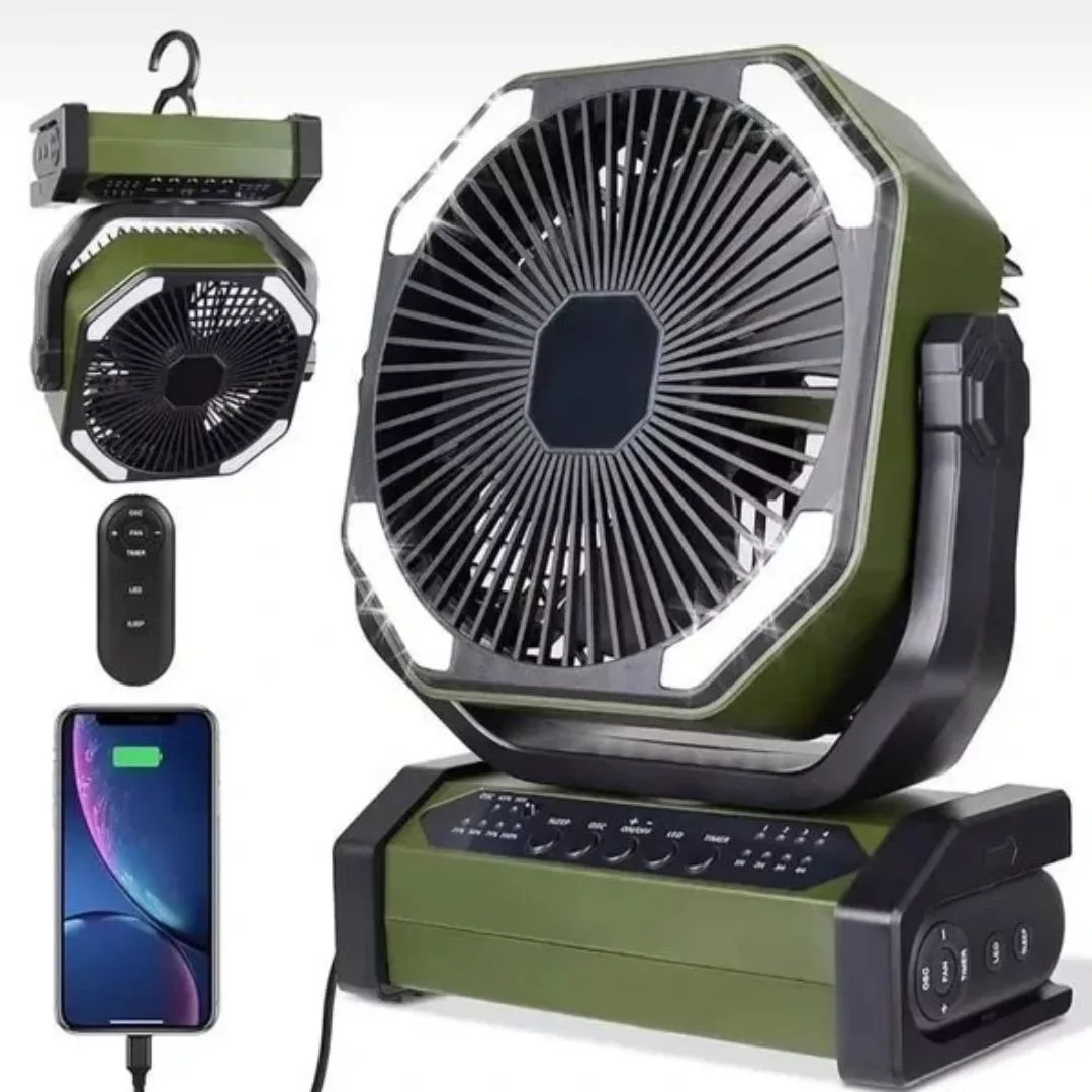 پنکه شارژی جی پاس مدل gf21220 ظرفیت 10000 میلی آمپر ساعت