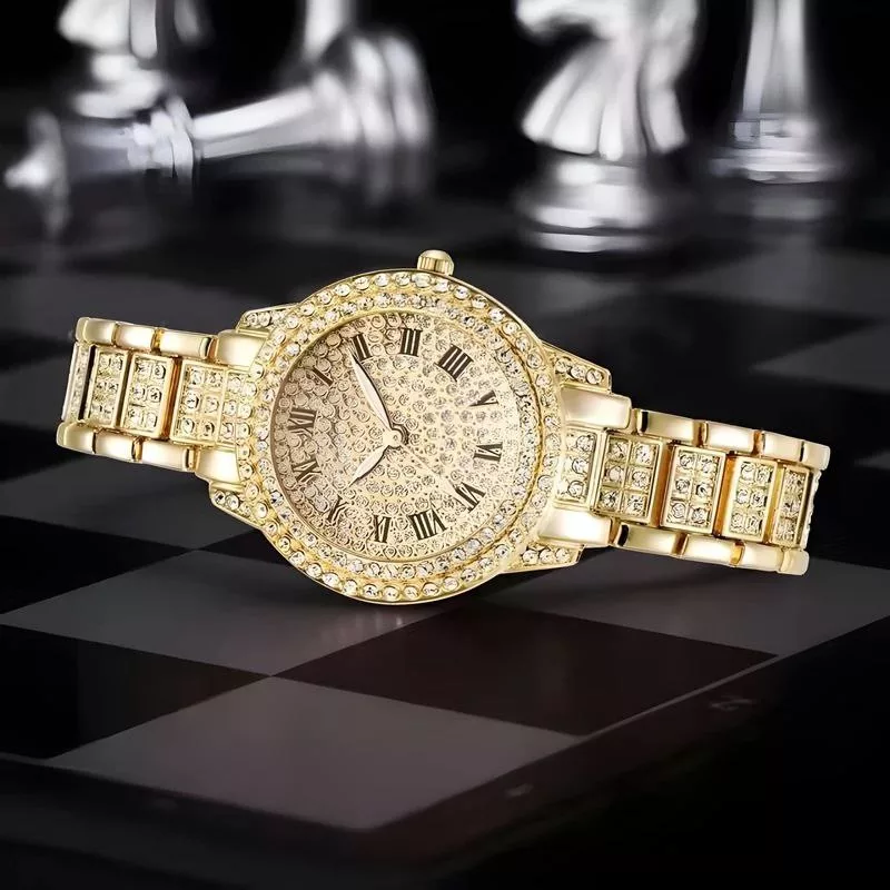 ساعت مچی عقربه ای زنانه مدل فول نگین Tt