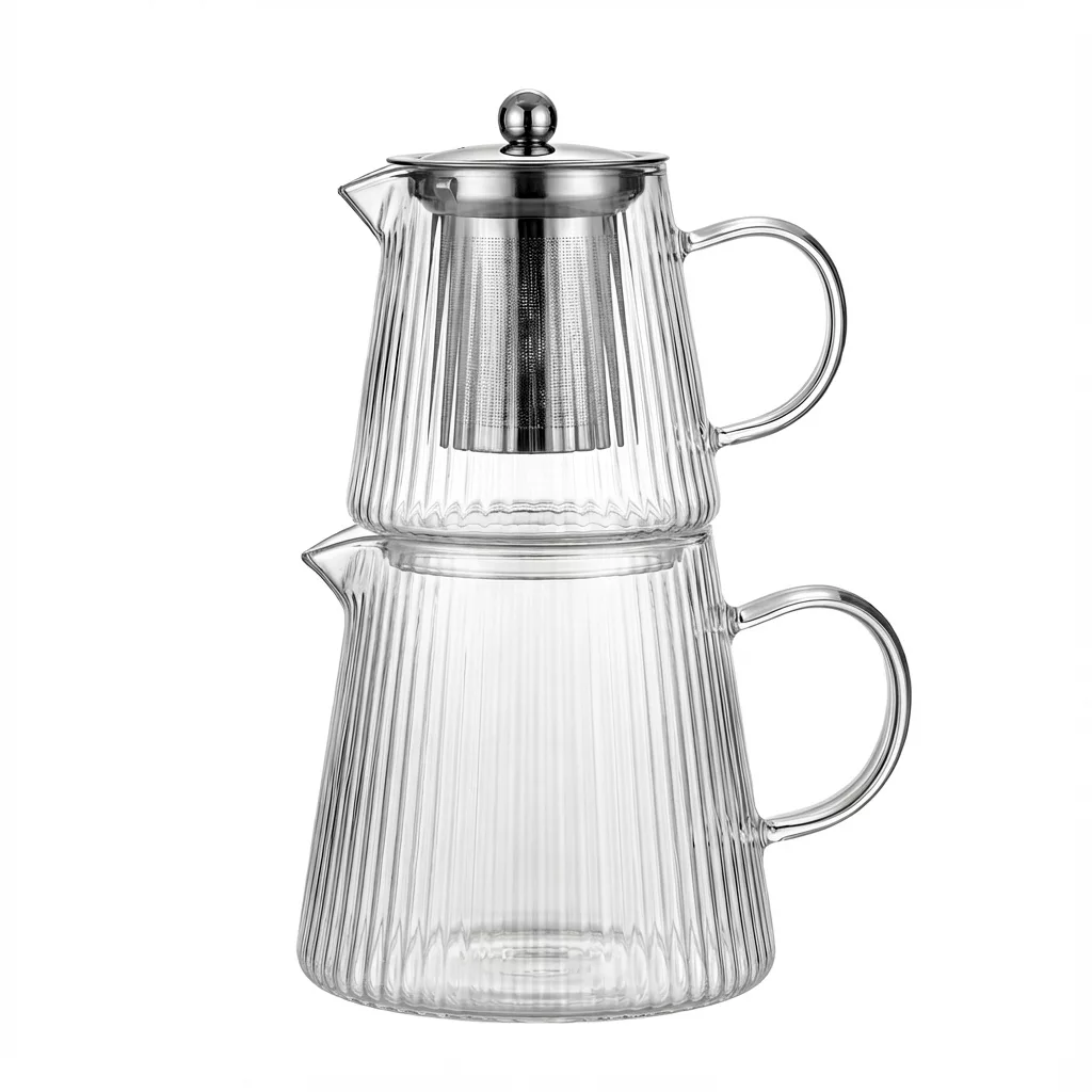 ست کتری و قوری مدل شعله مستقیم کامفورت کد 102 کنجایش کتری 2 لیتر گنجایش قوری 1 لیتر